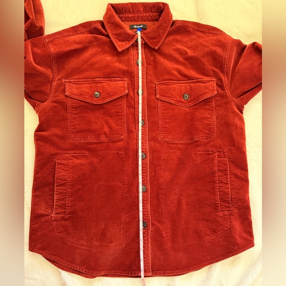 Madewell Corduroy Twill Oversized Shirt Jacket - Stained Mahogany- Large - Picture 14 of 16